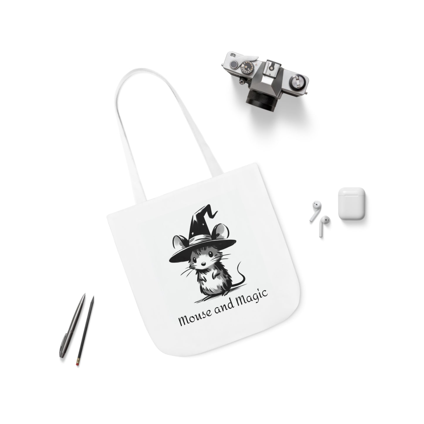 Mouse and Magic Signature Canvas Tote, 5-Color Straps