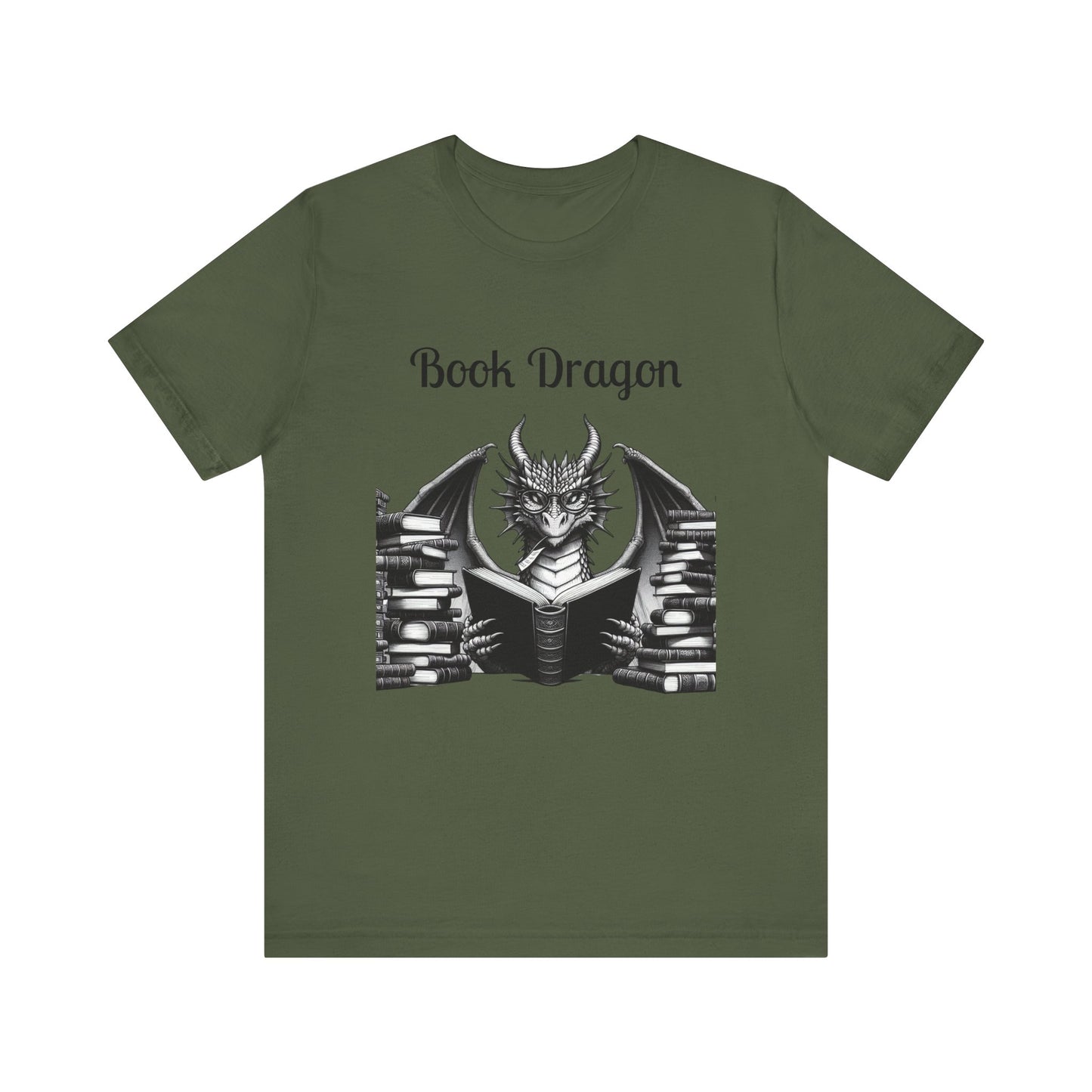 Book Dragon Unisex Jersey Short Sleeve Tee