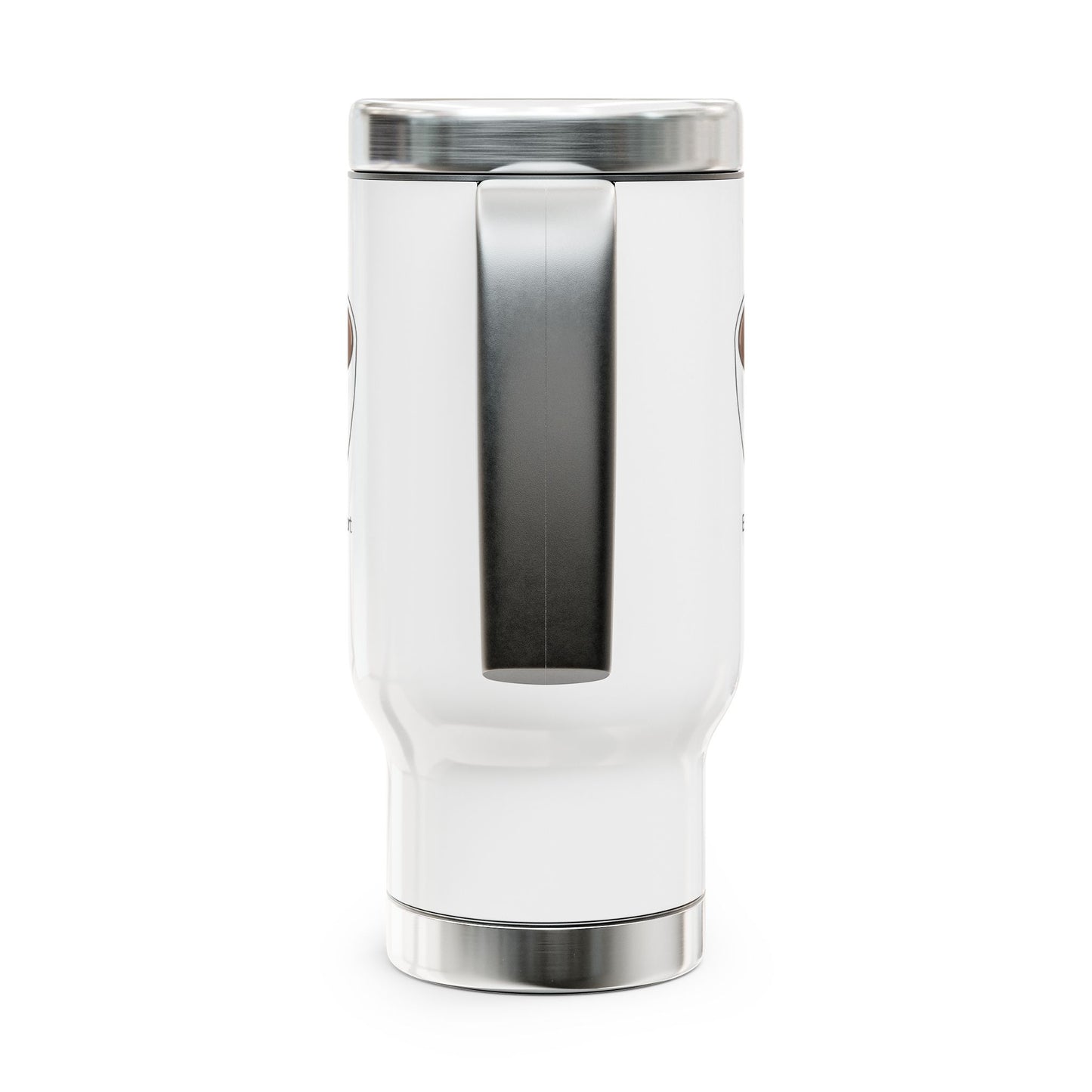 Emotional Support Coffee Stainless Steel Travel Mug with Handle, 14oz