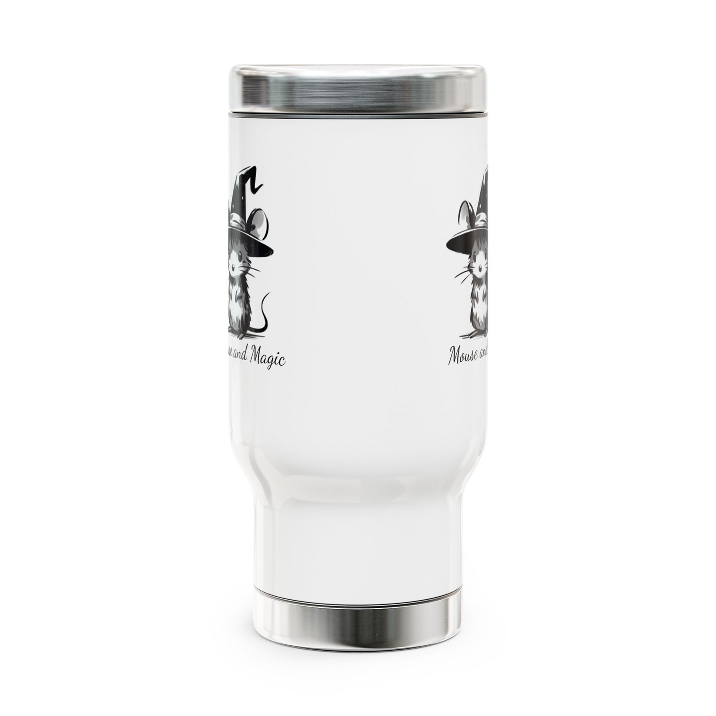 Mouse and Magic Stainless Steel Travel Mug with Handle, 14oz